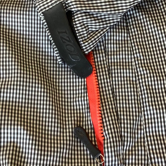 NWOT! - IZOD Gingham Check Full-Zip Packable Windbreaker Jacket - Picture 3 of 11